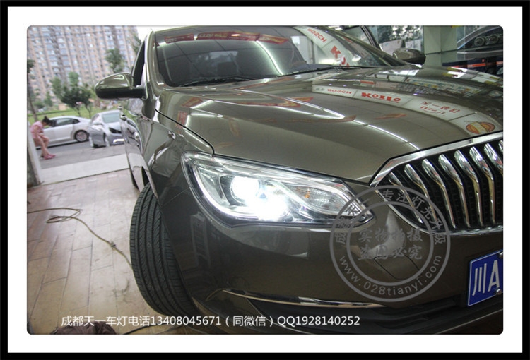 成都新英朗鹵素車燈不亮？車燈改裝氙氣燈雙光透鏡成都天一