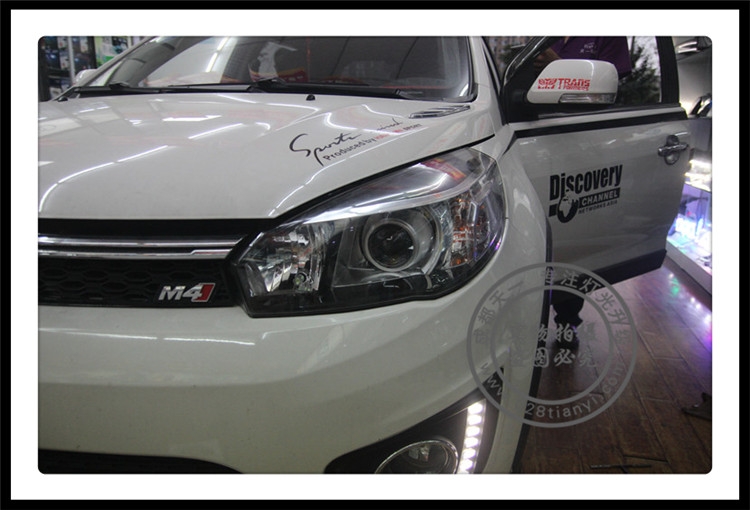 成都長(zhǎng)城M4車燈改裝Q5雙光透鏡氙氣燈LED日行燈成都天一車燈