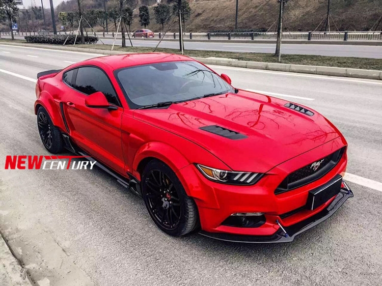 福特野馬改裝寬體大包圍套件 新款Mustang改裝烈焰寬體葉子板輪眉