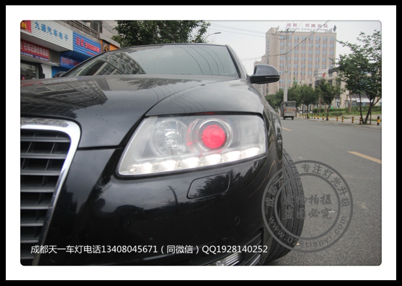 奧迪A6L車燈不亮？改裝德國(guó)原裝海拉5飛利浦增亮氙氣燈