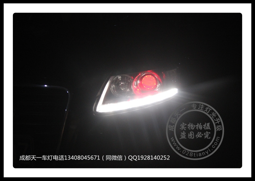 奧迪A6L車燈不亮？改裝德國(guó)原裝海拉5飛利浦增亮氙氣燈