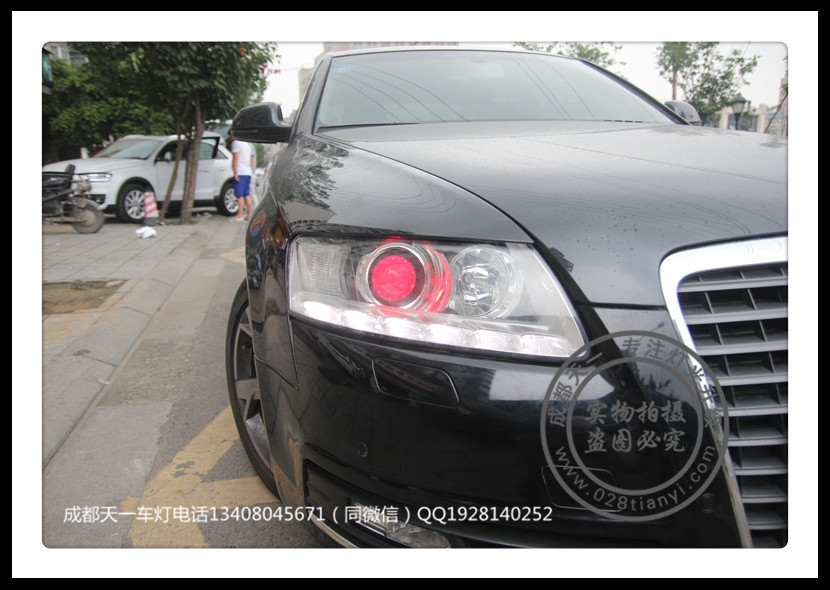 奧迪A6L車燈不亮？改裝德國(guó)原裝海拉5飛利浦增亮氙氣燈