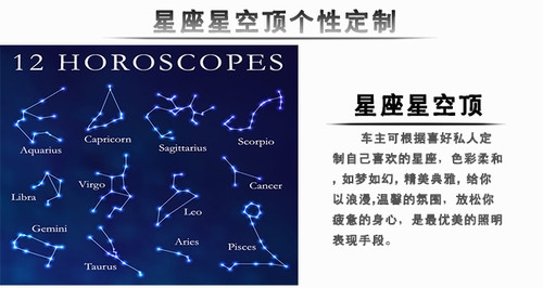 汽車滿天星星空頂頂棚內(nèi)飾個性定制改裝