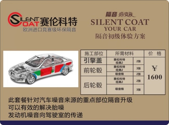 歐盟純進口頂級汽車隔音 t賽倫科特隔音套餐