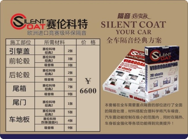歐盟純進口頂級汽車隔音 t賽倫科特隔音套餐