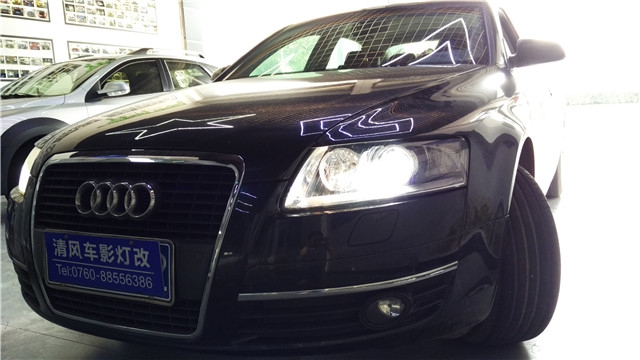 奧迪Q5奧迪Q7奧迪A6L年審不過燈光不夠亮怎么辦 專治奧迪年審問題—清風車影燈改
