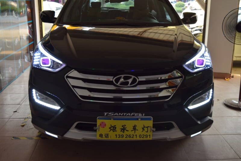 廣州番禺【炬承車燈】升級(jí)改燈現(xiàn)代勝達(dá)加裝燈眉，天使眼，惡魔眼，轉(zhuǎn)向燈