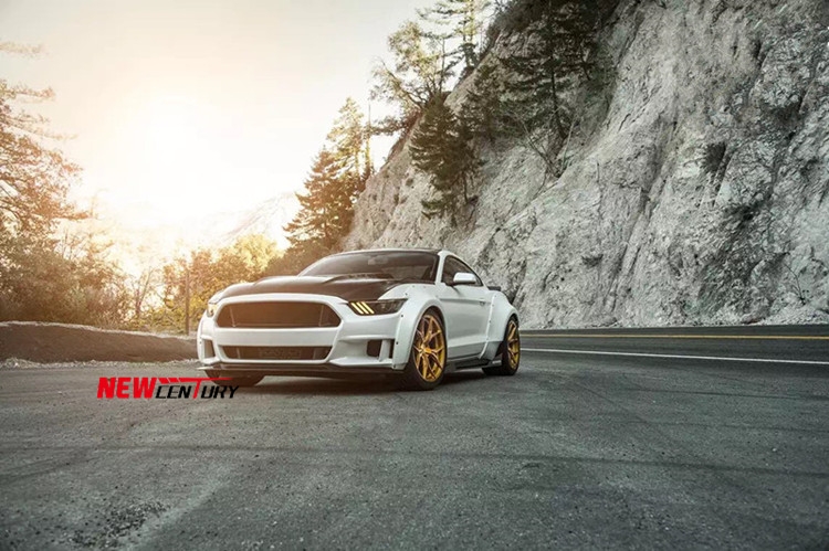 Mustang 福特野馬定做寬體大包圍 野馬改裝前杠后杠尾翼套件機(jī)蓋