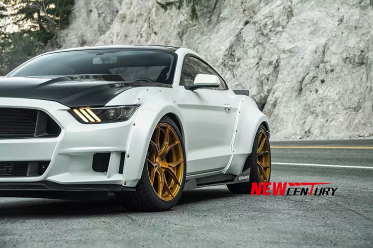 Mustang 福特野馬定做寬體大包圍 野馬改裝前杠后杠尾翼套件機(jī)蓋
