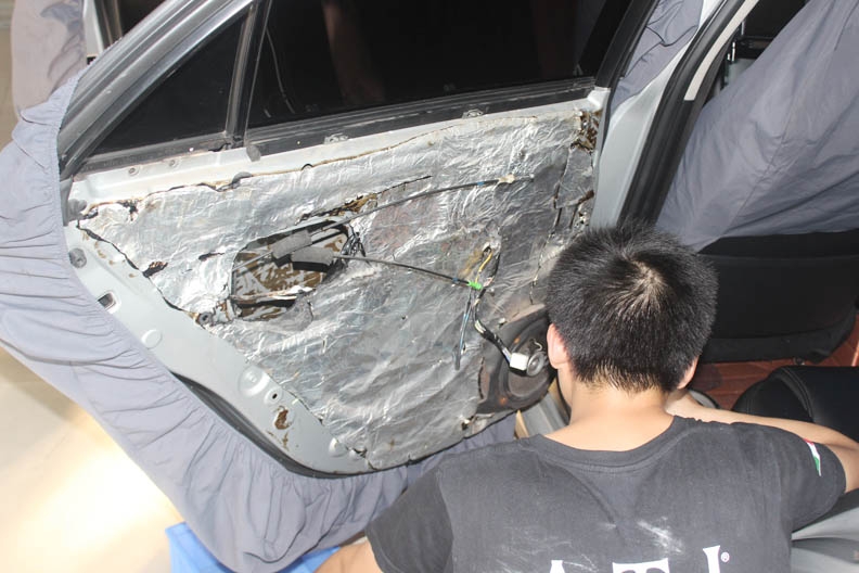 豐田銳志汽車音響隔音改裝案例——清遠道聲汽車音響