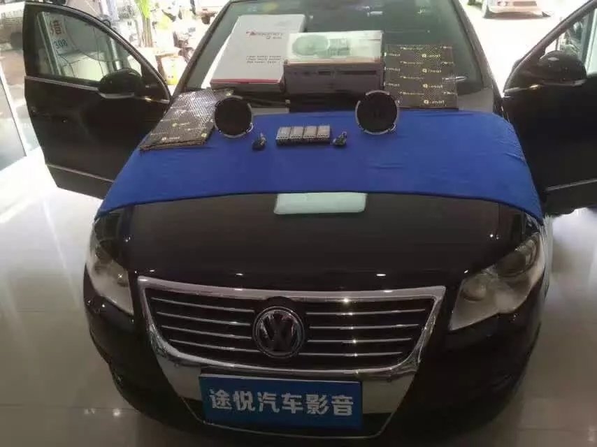 廣西南寧【途悅音響】大眾邁騰全車【中道隔音】改裝+勁浪PS165套裝喇叭