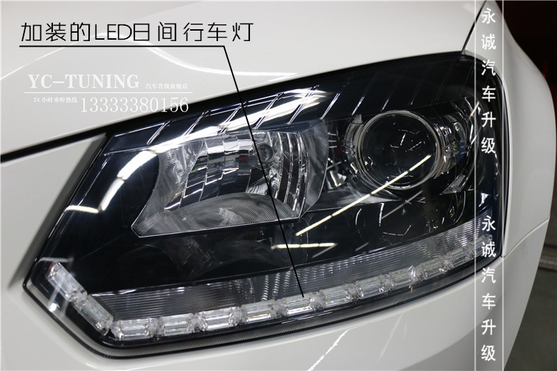 【永誠車燈升級】石家莊野帝改燈，貝雷帽奢華改燈套餐+LED流光日行燈