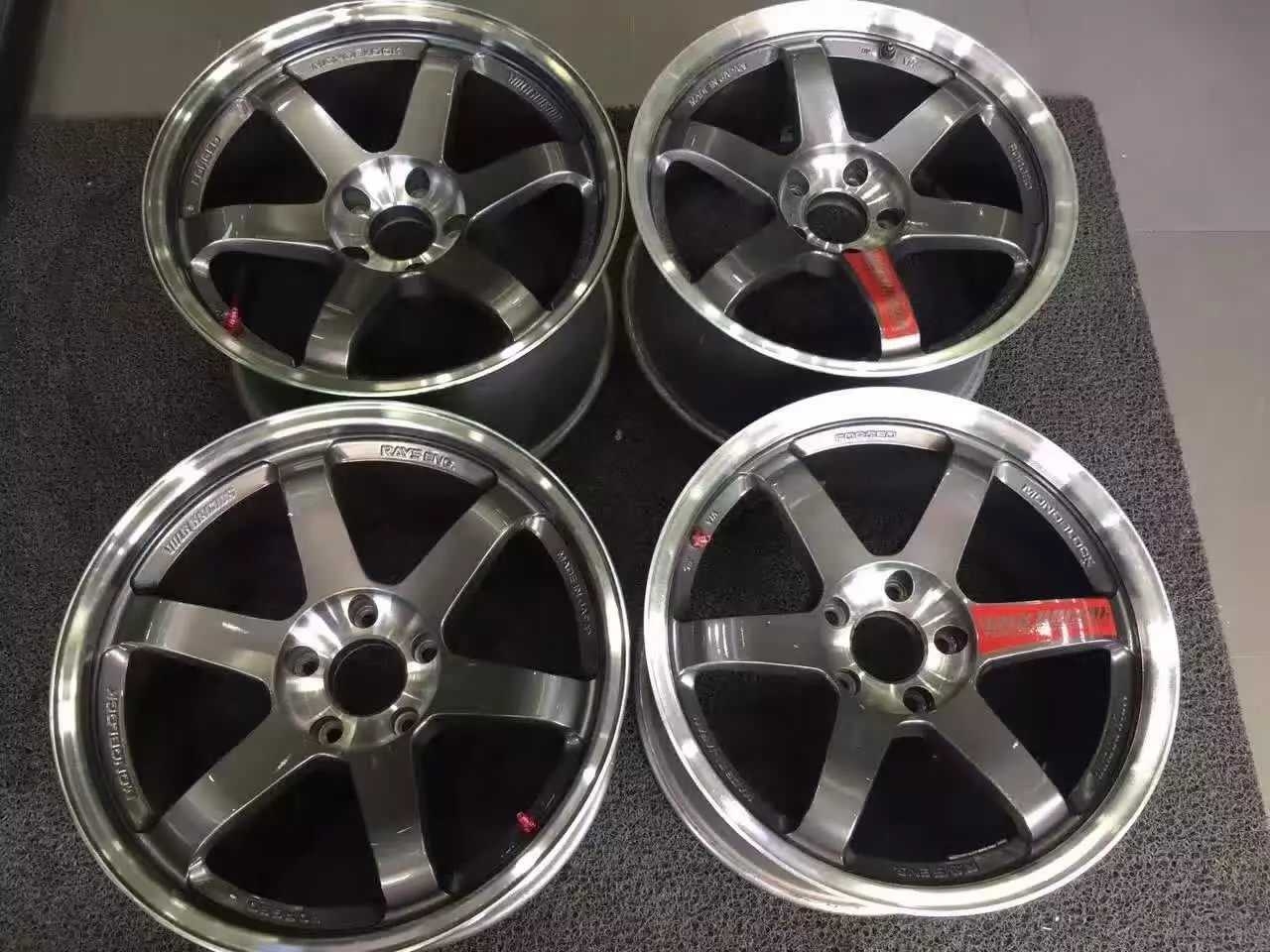 寶馬，裝 TE37  18寸完工！