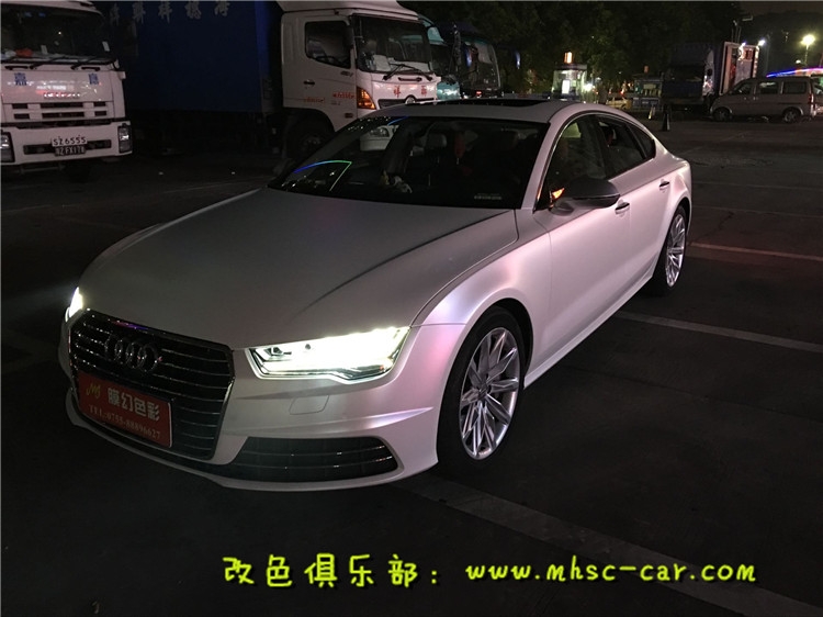 奧迪A7車身貼膜改色 全車換顏色 深圳汽車貼膜實(shí)體店