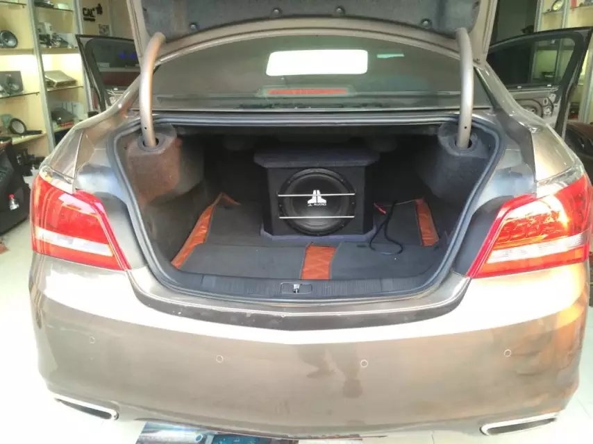 南寧途悅別克君越汽車音響改裝勁浪喇叭，捷力低音+【中道隔音】