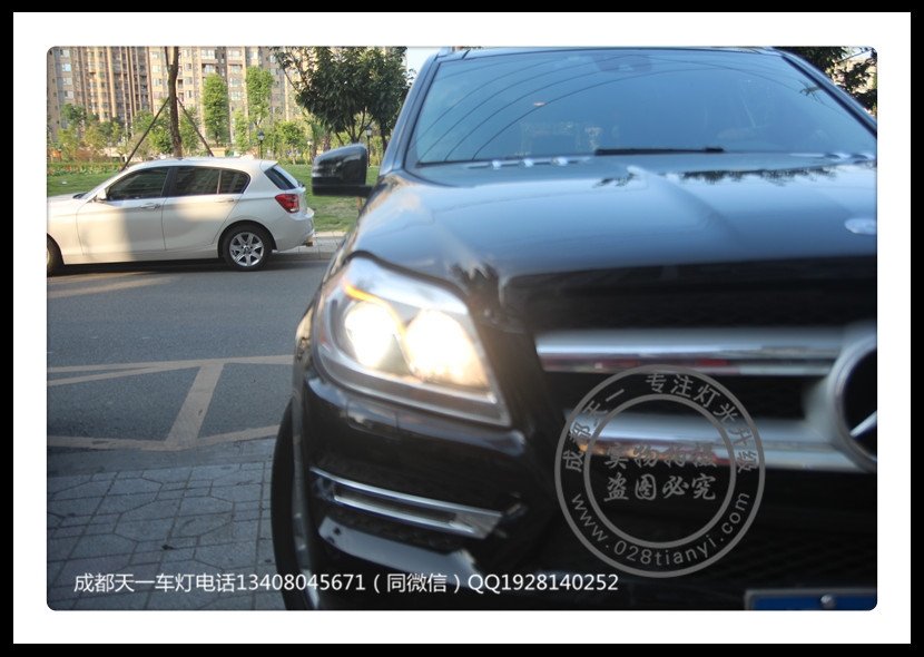 成都奔馳GL美規(guī)鹵素?zé)舨涣?？改裝海拉雙光透鏡氙氣燈