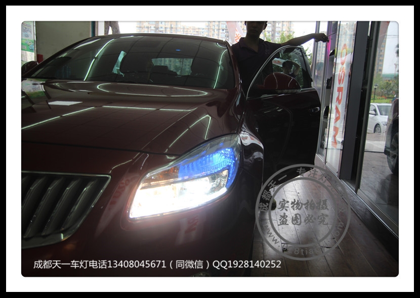 成都君威改裝Q5雙光透鏡LED日行燈惡魔眼
