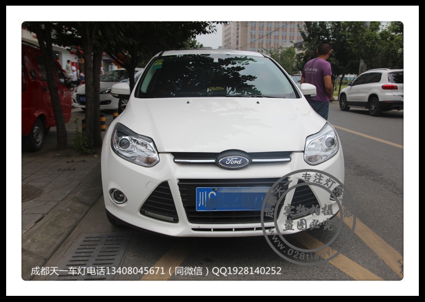 成都福克斯車燈改裝LED日行燈惡魔眼海拉5雙光透鏡