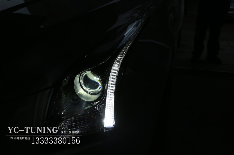【永誠(chéng)車燈升級(jí)·石家莊店】凱迪拉克ATSL升級(jí)氙氣大燈，LED日間行車燈
