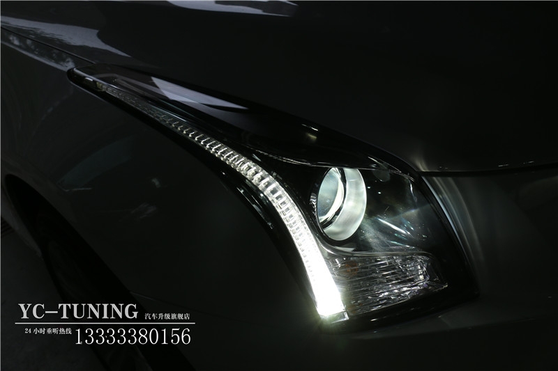 【永誠(chéng)車燈升級(jí)·石家莊店】凱迪拉克ATSL升級(jí)氙氣大燈，LED日間行車燈