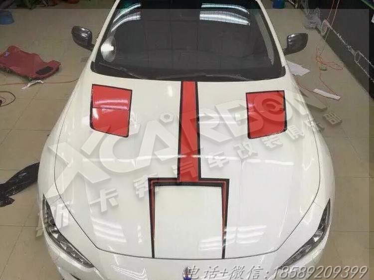 瑪莎拉蒂Maserati Ghibli改裝GT款碳纖維開孔頭蓋