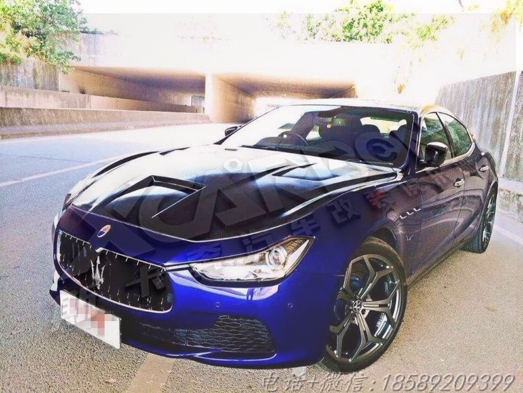 瑪莎拉蒂Maserati Ghibli改裝GT款碳纖維開孔頭蓋
