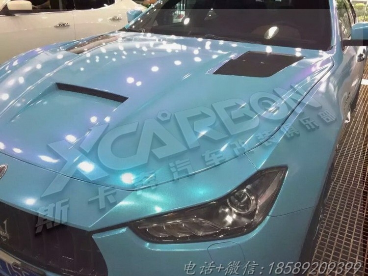瑪莎拉蒂Maserati Ghibli改裝GT款碳纖維開孔頭蓋