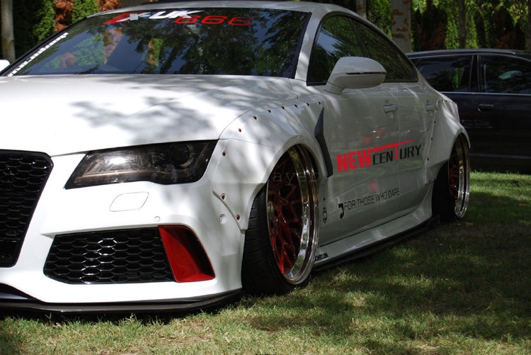 奧迪RS7改裝LB PERFORMANCE寬體 A7改裝大小包圍尾翼輪眉前唇