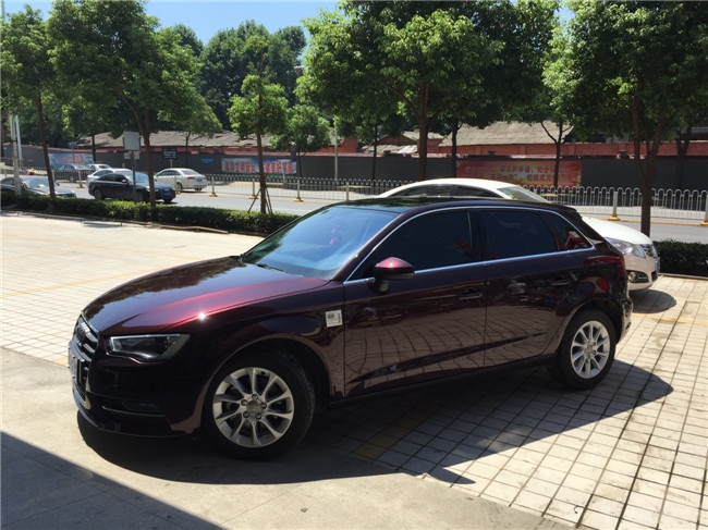 奧迪A3全車3M汽車玻璃隔熱膜 前擋3M晶銳70+側(cè)后黑衣騎士