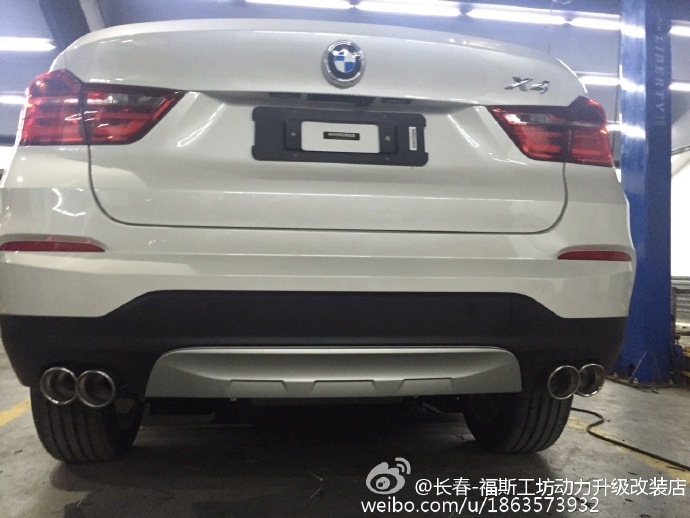 寶馬X4 剛提車 就來換排氣，MRG雙邊四出中尾段閥門款來一套[微笑]