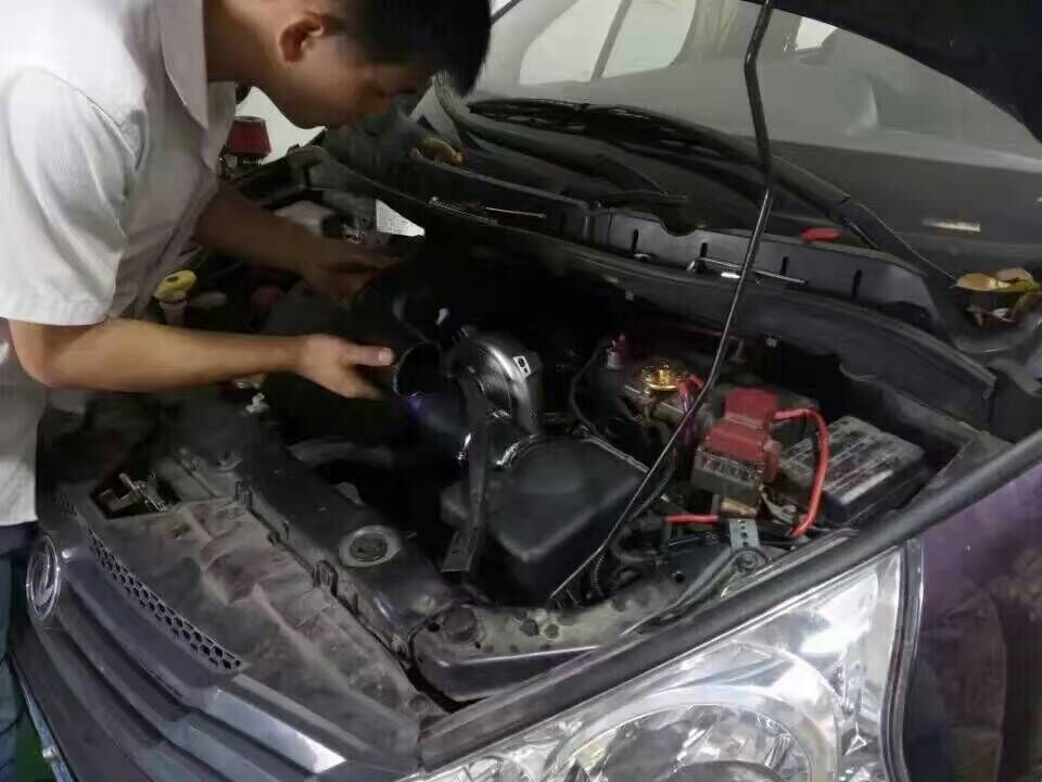 景逸X5專用進氣改裝提升動力改裝加裝鍵程離心式電動渦輪增壓器LX2008案例