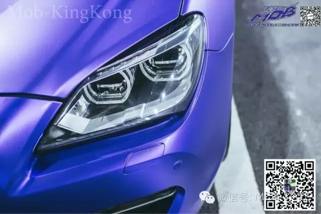 BMW-640施工哑面电镀深蓝（深圳广州佛山贴膜改色）