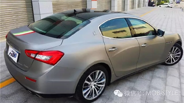 全新Ghibli 超重金屬拉絲鈦華麗登場(chǎng)（深圳廣州佛山車(chē)身改色貼膜）