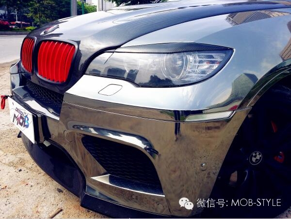 BMW X6M换装电镀钨钢车身膜 深圳广州佛山车身改色贴膜
