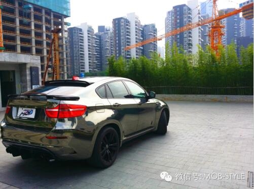 BMW X6M换装电镀钨钢车身膜 深圳广州佛山车身改色贴膜