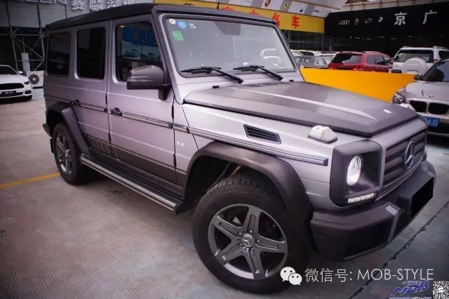 奔馳BENZ-G50拉絲金屬車身膜(深圳廣州佛山車身改色貼膜)