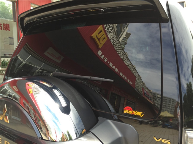 三菱帕杰羅全車龍膜太陽膜施工-四季貼膜南湖店出品