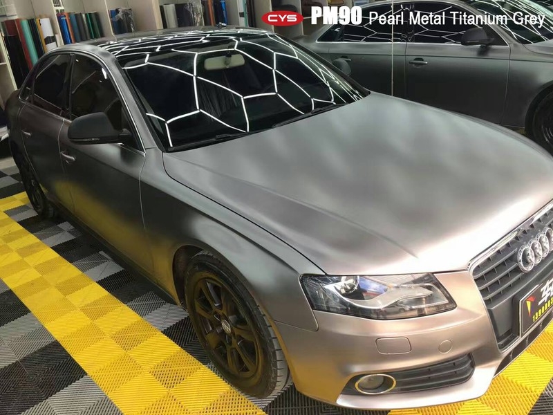 南昌麥可貼 奧迪A4L電光金屬鈦灰車身改色貼膜