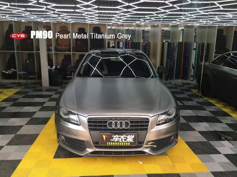 南昌麥可貼 奧迪A4L電光金屬鈦灰車身改色貼膜