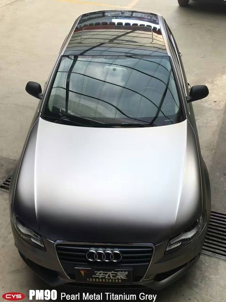 南昌麥可貼 奧迪A4L電光金屬鈦灰車身改色貼膜