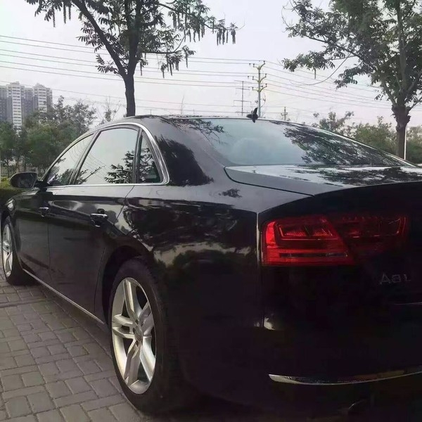 南昌漆面保護(hù)膜 奧迪A8極光黑車身改色貼膜