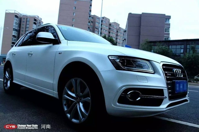 南昌改色膜 奧迪SQ5電光金屬白車身改色貼膜