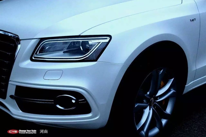 南昌改色膜 奧迪SQ5電光金屬白車身改色貼膜