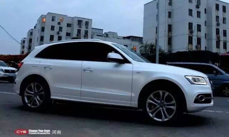南昌改色膜 奧迪SQ5電光金屬白車身改色貼膜