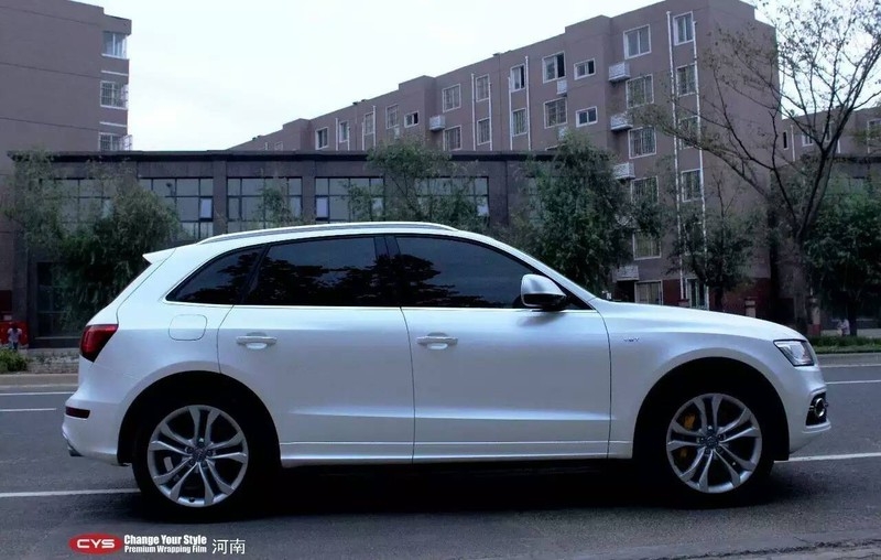 南昌改色膜 奧迪SQ5電光金屬白車身改色貼膜