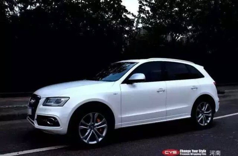 南昌改色膜 奧迪SQ5電光金屬白車身改色貼膜