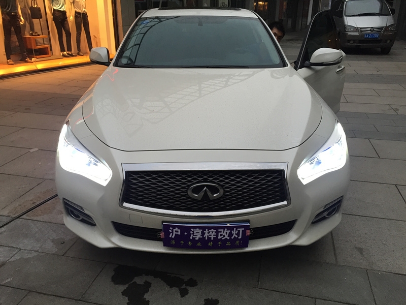 上海英菲尼迪Q50車燈改裝天使眼 LED日行燈 海拉5透鏡  氙氣燈 惡魔眼