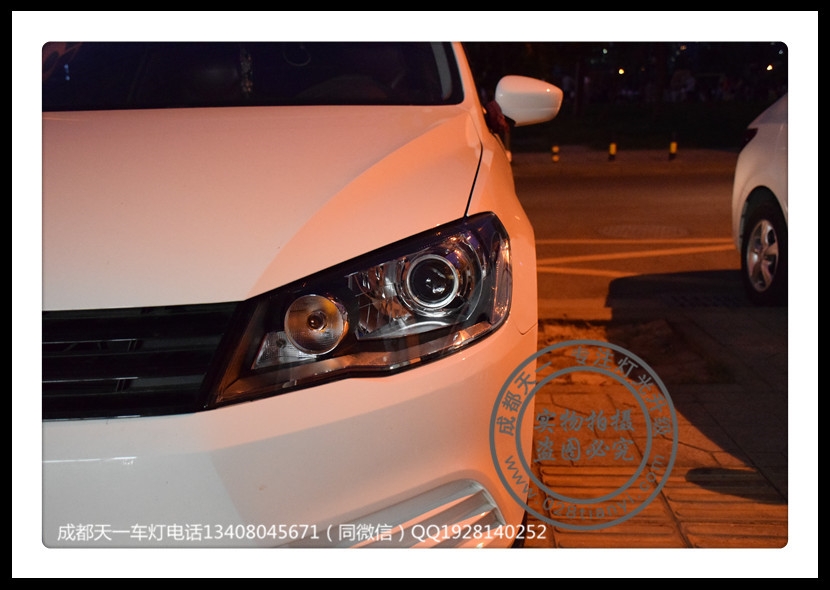 成都捷達(dá)車(chē)燈改裝升級(jí)海拉雙光透鏡歐司朗氙氣燈日行燈天一車(chē)燈