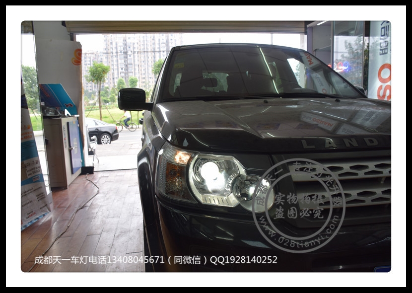 成都神行者2車燈改裝升級氙氣燈LED日行燈總成成都路虎車燈改裝