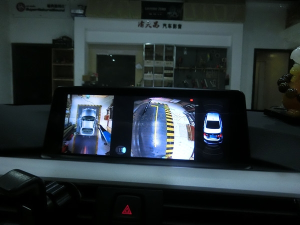 寶馬3系加裝1080P超清360度道可視全景行車(chē)記錄儀_重慶渝大昌汽車(chē)音響